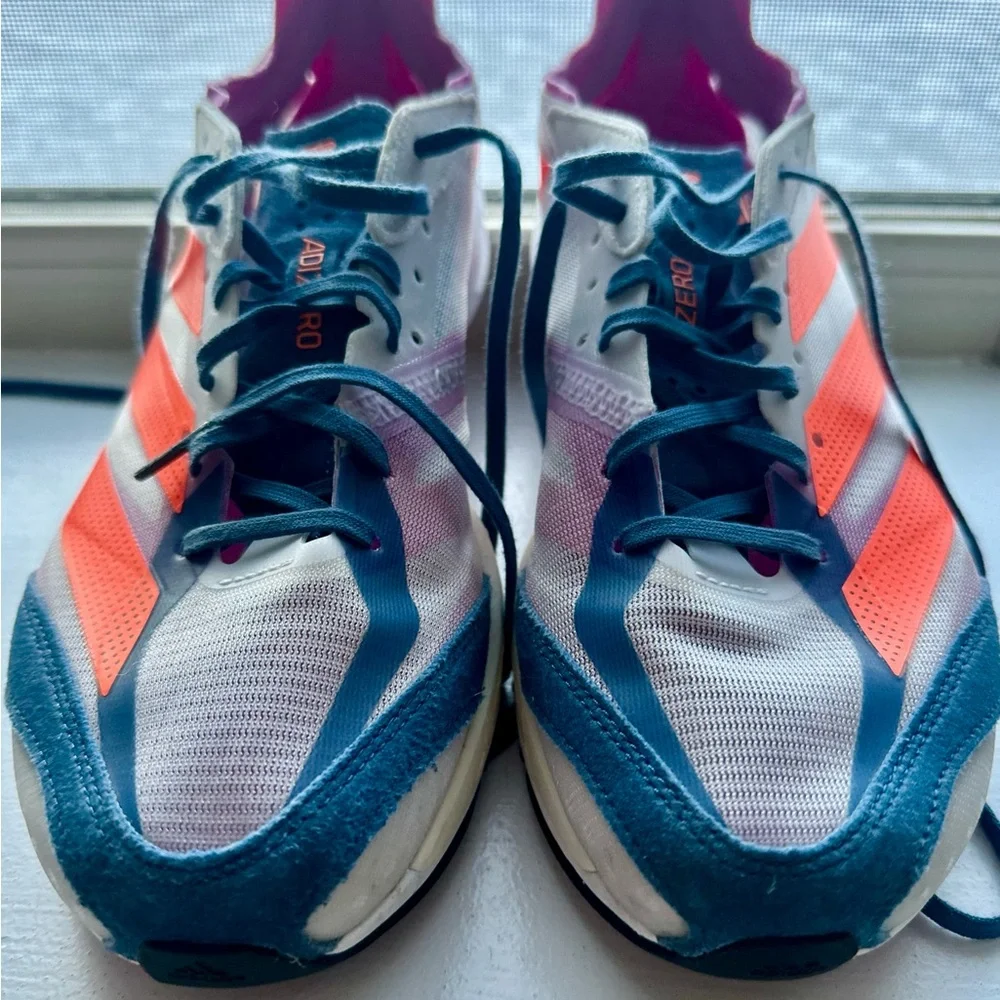 Adidas Adizero Adios 7 shoes, M7.5/W8.5, EUC - Picture 4 of 11